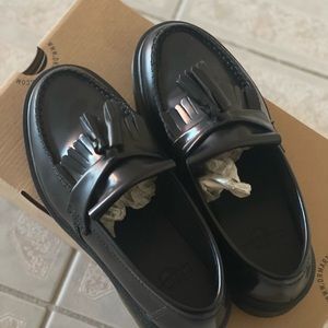 dr.martens adrian smooth leather tassel loafers black